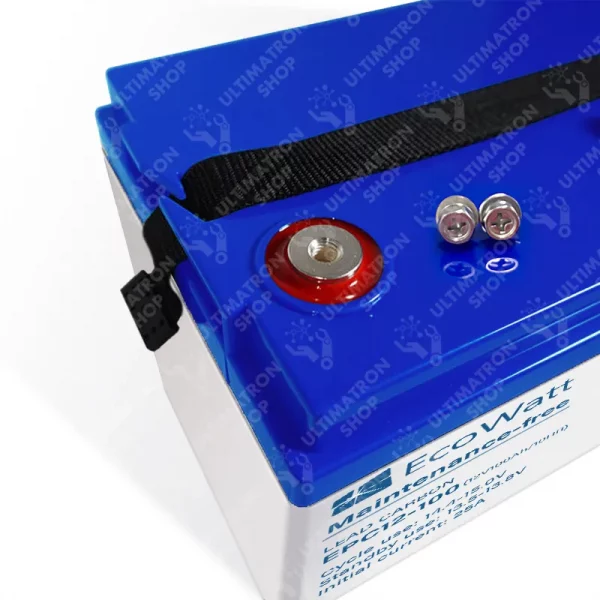 Ultimatron-shop-Batterie Solaire 100Ah 12V Plomb Carbone Décharge Lente – EcoWatt-01