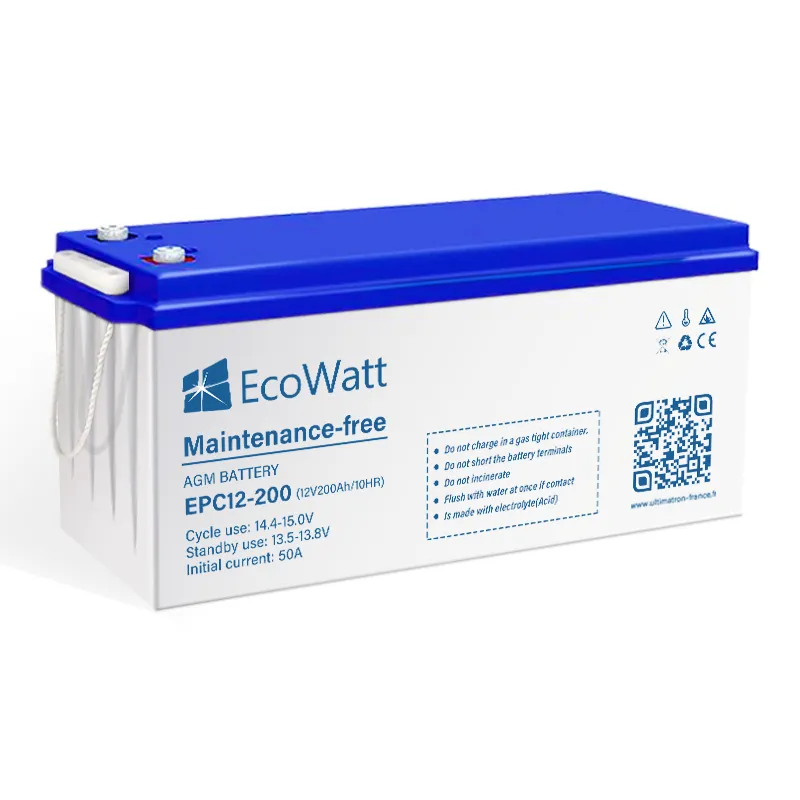 Batterie solaire gel 150ah 12v décharge Lente - EcoWatt