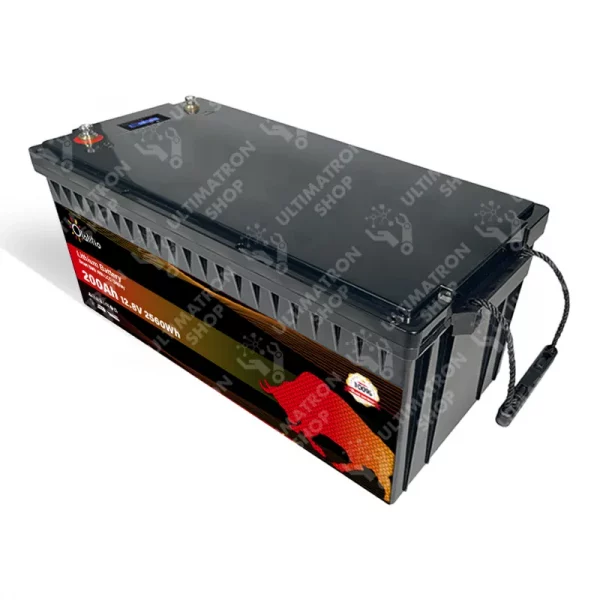 Ultimatron-shop-Batterie Lithium 200Ah 12V LiFePO4-LCD-BMS-Olalitio-3
