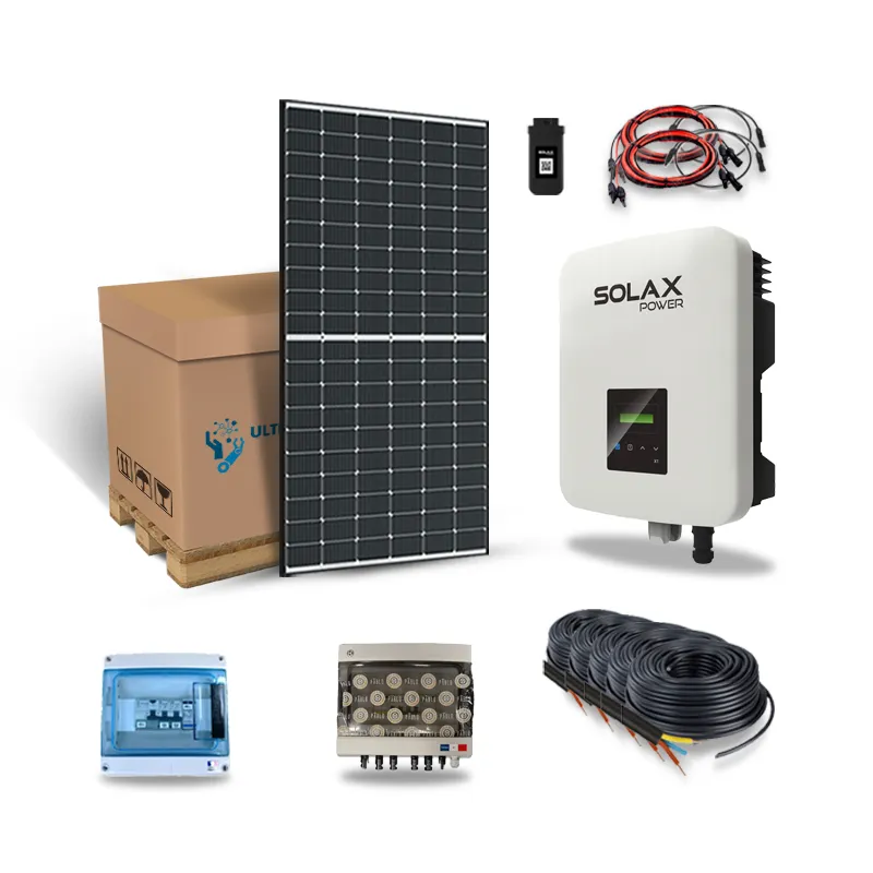 Kit solaire 1700W autoconsommation - 4 panneaux solaires bifacial AE SOLAR  425W + 1 onduleur SOLAX X1 mini 2.0 2000W ESSENTIEL